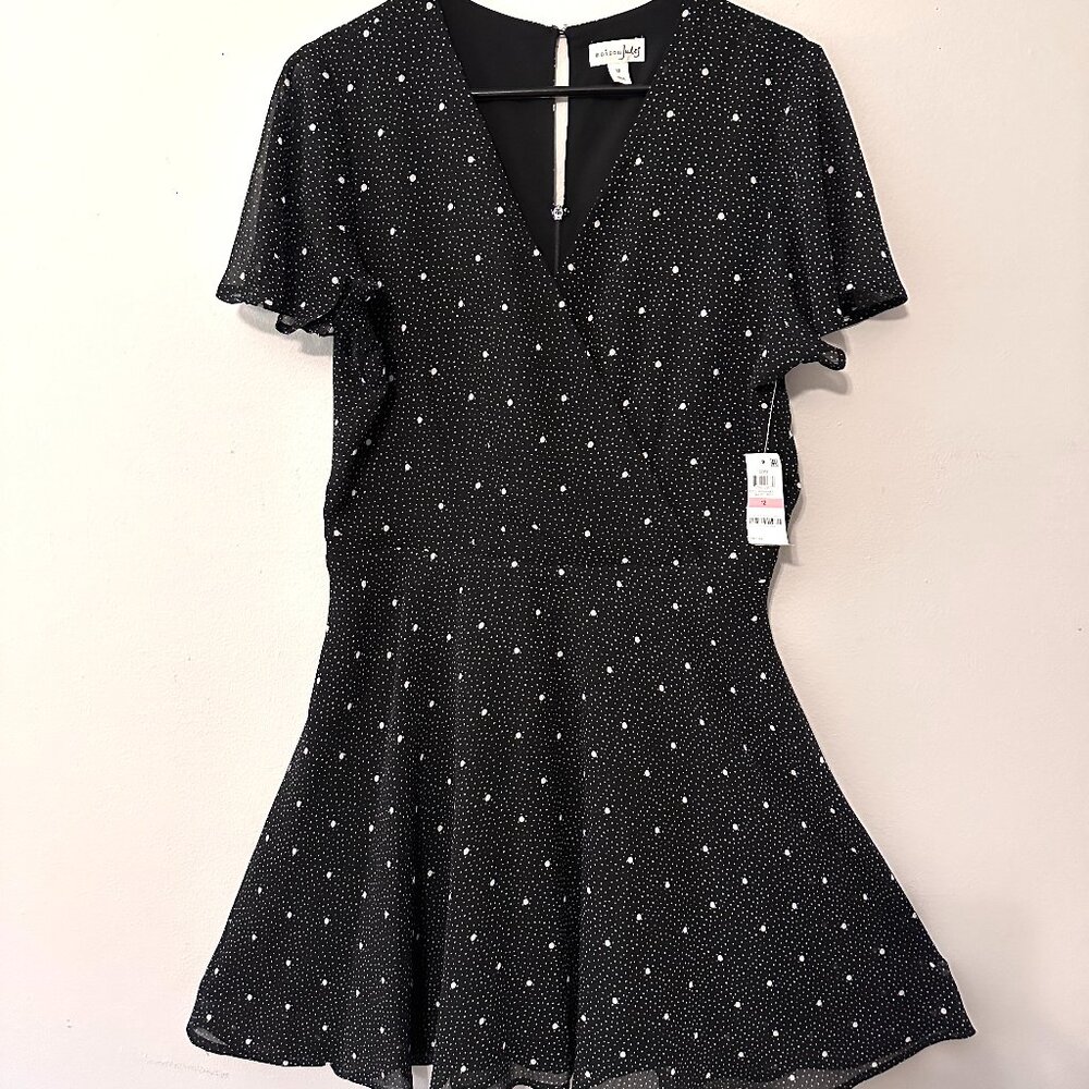 Maison Jules Dress NWT - black and white midi dress